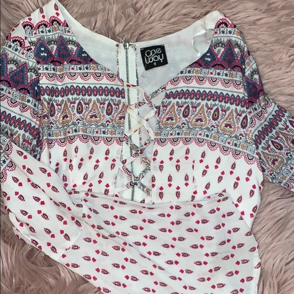 LF bell sleeves crop top worn once